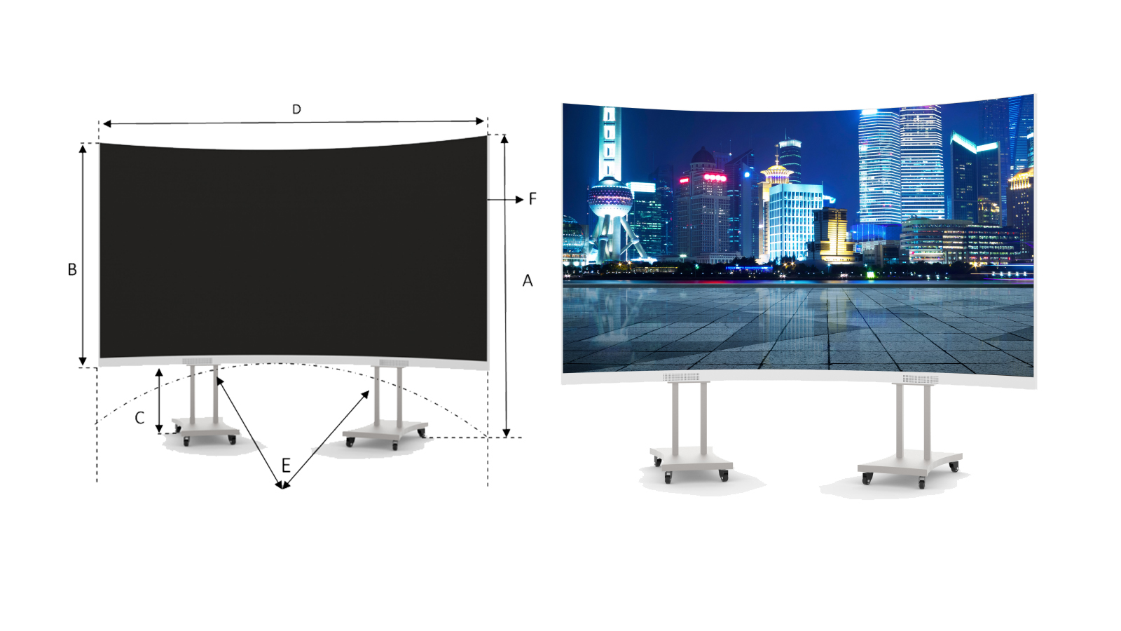 TV Curve LED Display