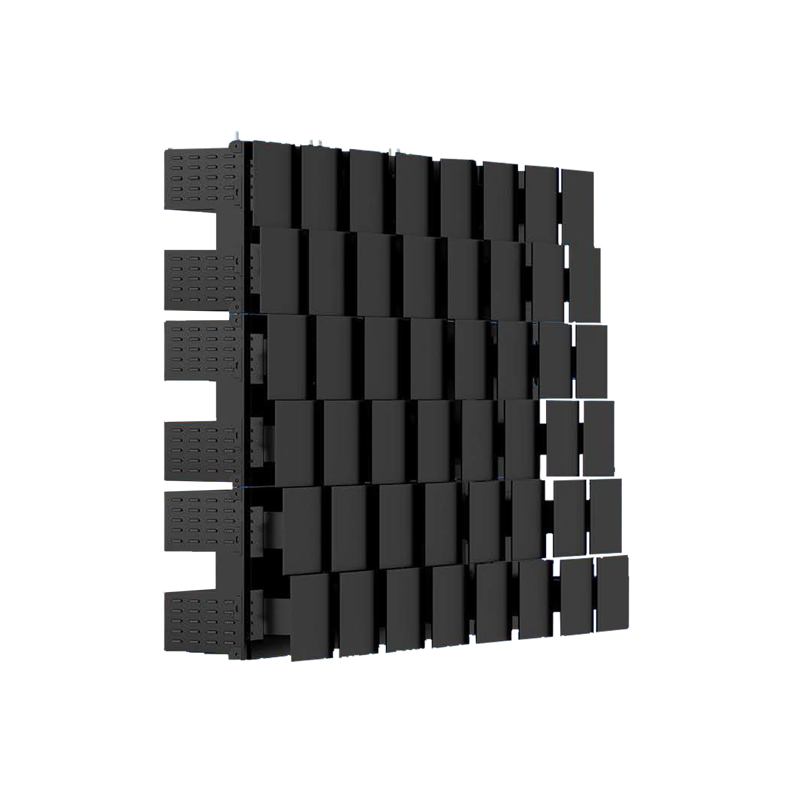 Mechanical LED matrix display for dynamic and dyna