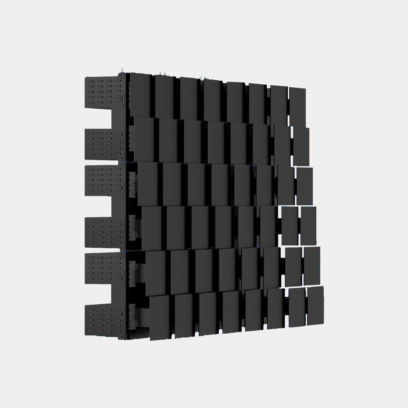 Mechanical LED matrix display for dynamic visuals