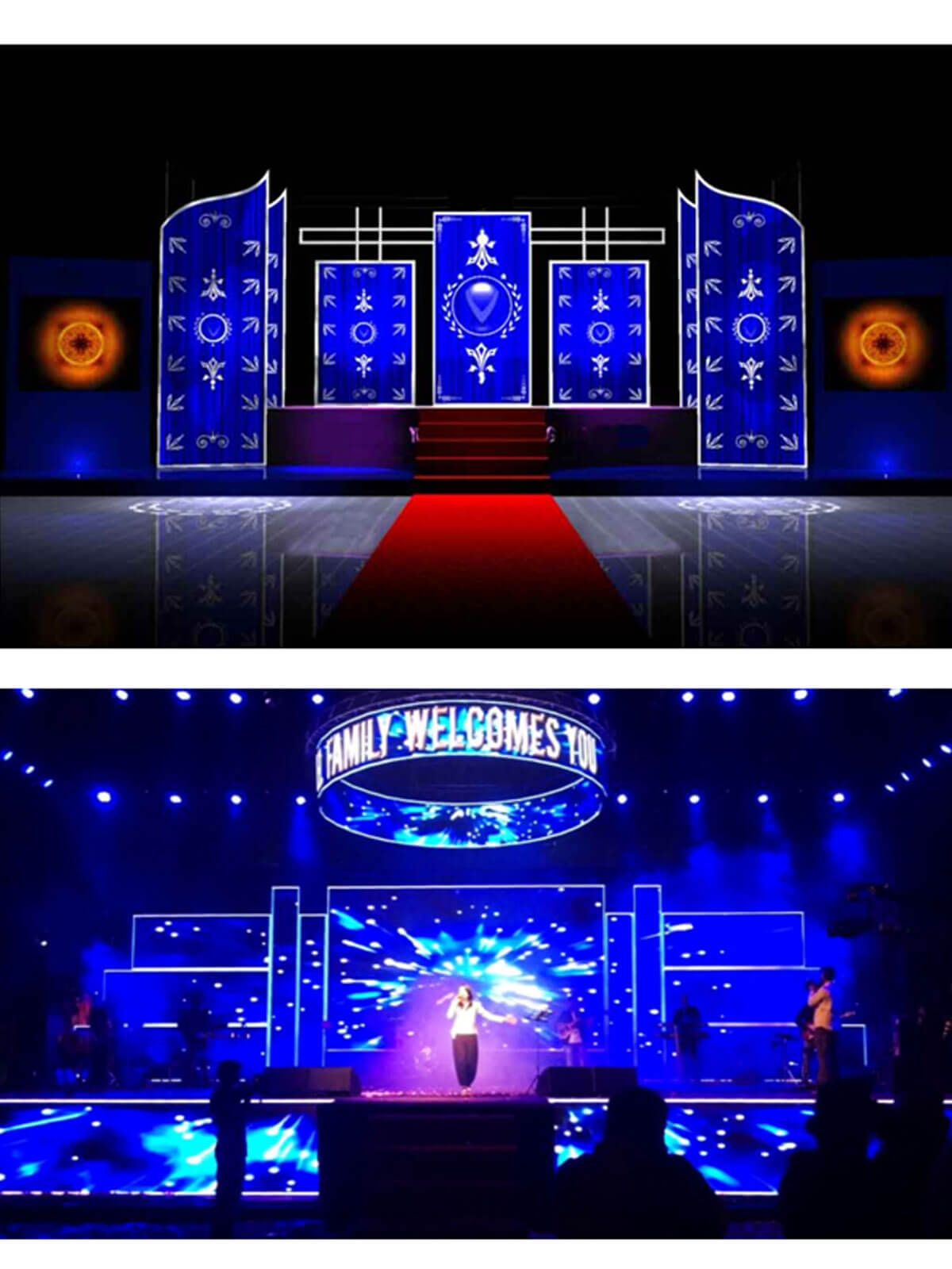 indoor led screens display P3.9 wedding stage decoration projects - YouTube